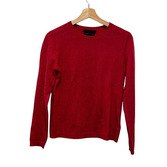 Tahari Hot Pink  Crewneck Cashmere Women's Sweater Size Small - Picture 1 of 8